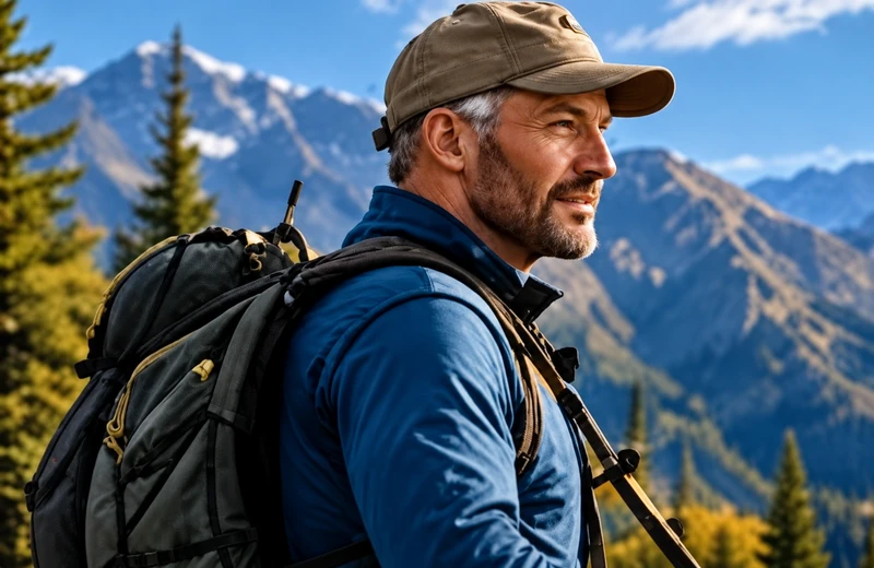 Hiker on a mountain trail